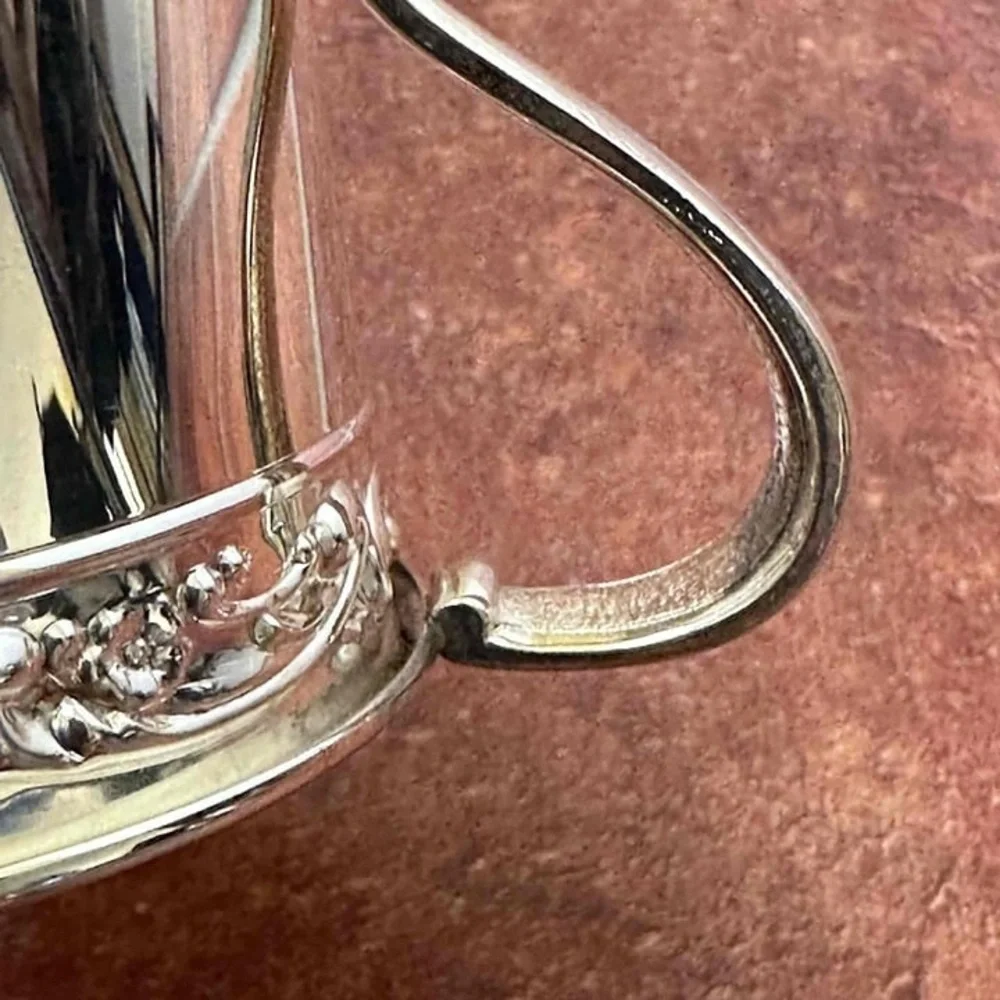 Gorham Vintage Silver Cup c. 1950 Ornate Handle Trim